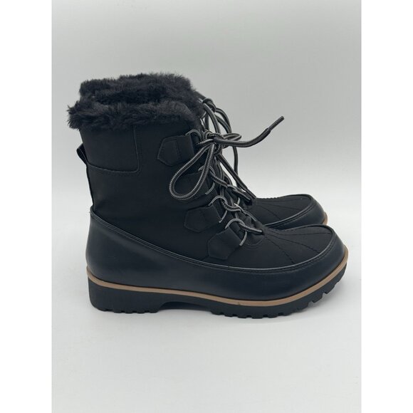 JBU By Jambu Boots Womens Faux Fur Black Exterior Weather Ready Size 7 M - Picture 1 of 12